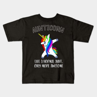 Aunticorn Like a Normal Aunt But More Awesome Vintage Kids T-Shirt